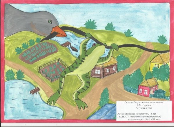 Лягушка путешественница разукрашка