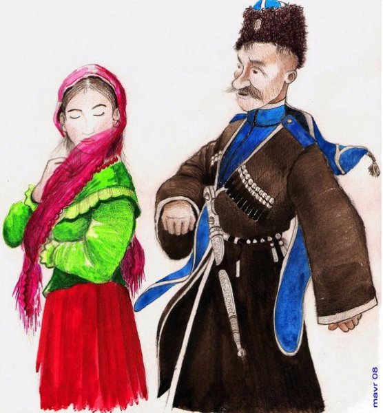 Дина из Кавказского пленника иллюстрация