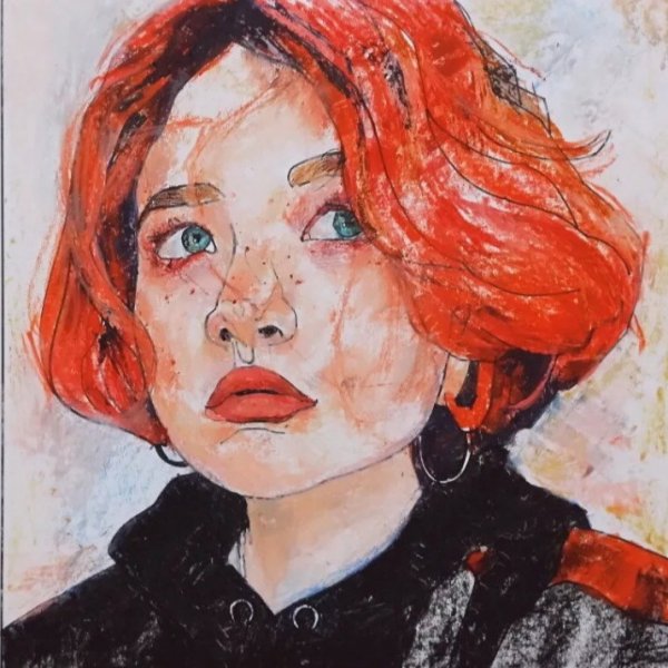 Портрет Алены Швец карандашом