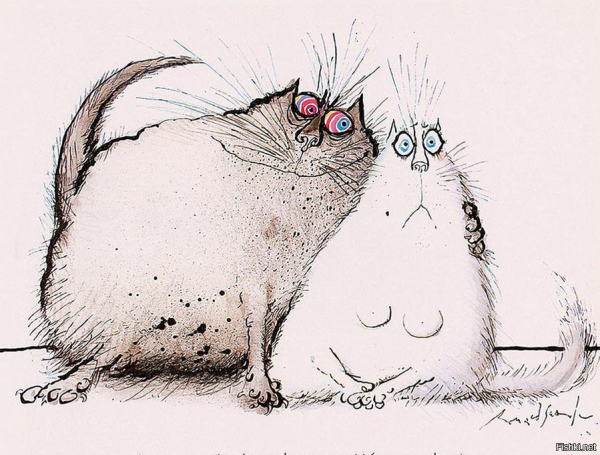 Рональд Сирл коты