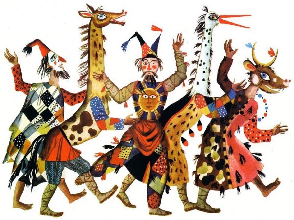 Петрушка раскраска