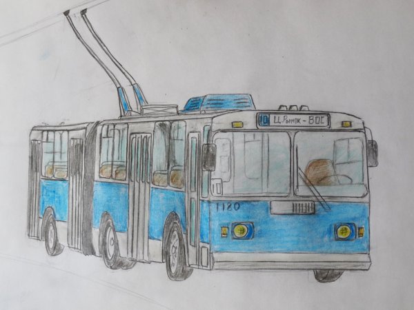 Троллейбус иллюстрация