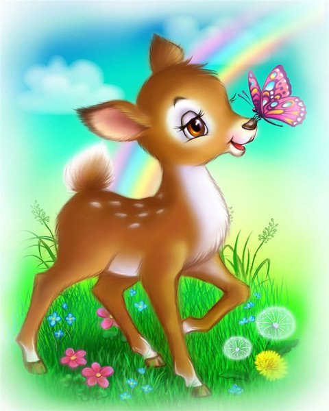 Олененок мультяшный