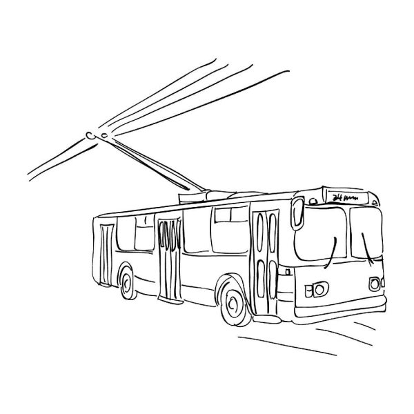 Рисование троллейбус