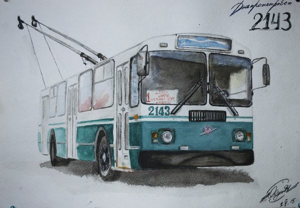 Троллейбус схема сбоку