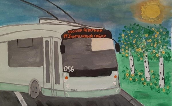 Пазл "троллейбус"