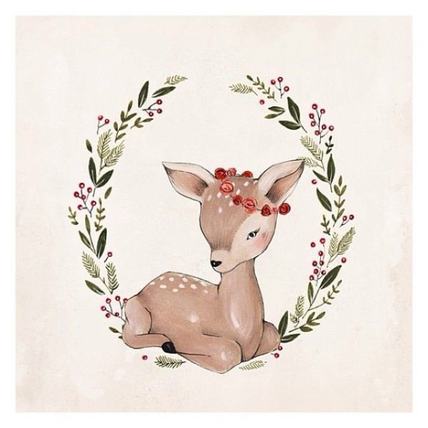Олень с венком