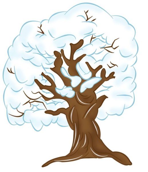 Зимнее дерево для детского сада