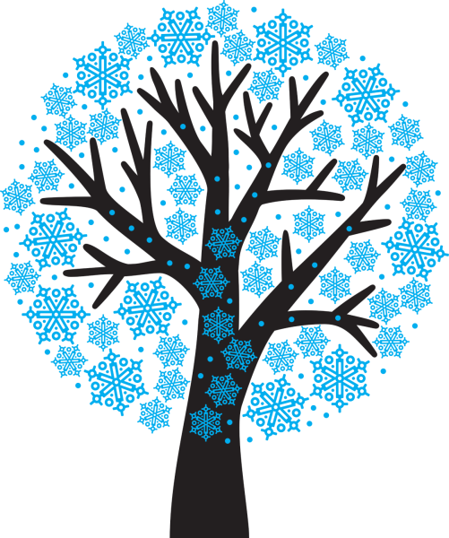 Сказочное зимнее дерево