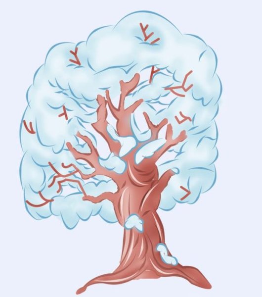 Зимнее дерево для детей