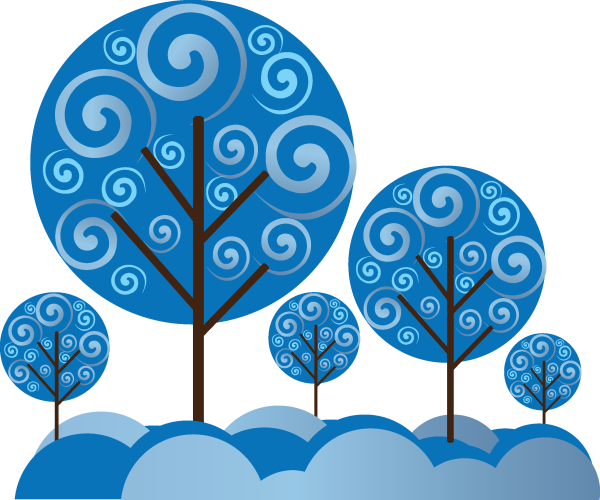 Рисование деревья зимой