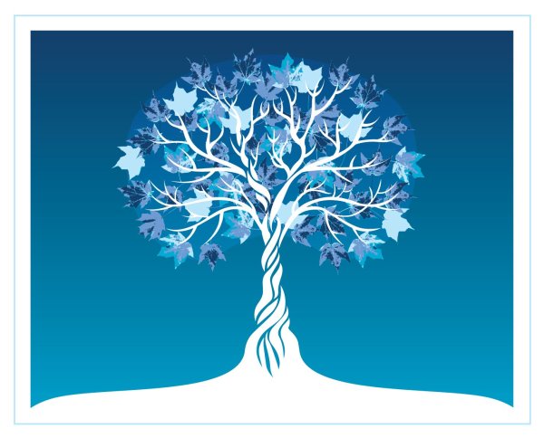 Зимнее дерево вектор