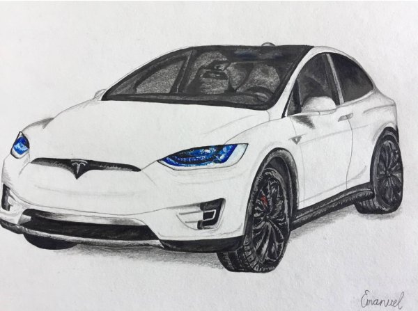 Раскраска Tesla model x