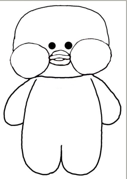 Уточка лалафанфан раскраска