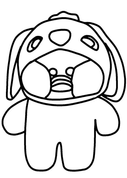 Уточка лалафа раскраска