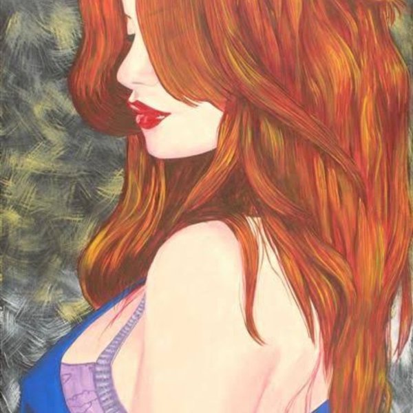 Картина девушка с рыжими волосами