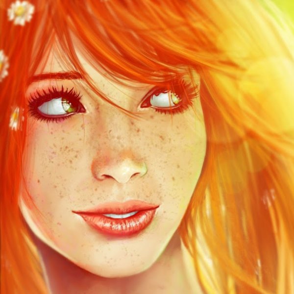 Аватар рыжая девушка