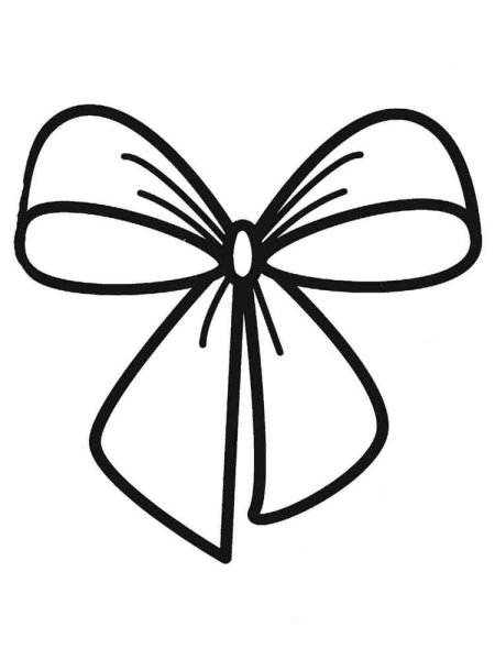 Бант раскраска для детей