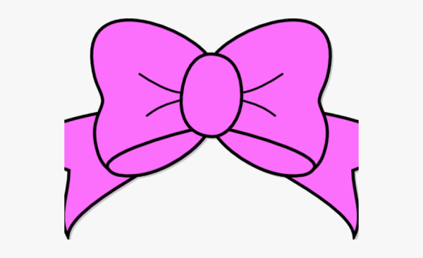 Розовый бант мультяшный