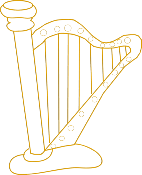 Арфа раскраска