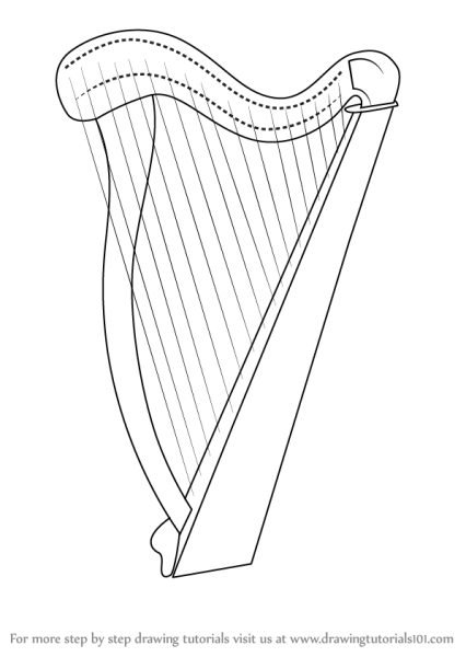 Арфа рисовать