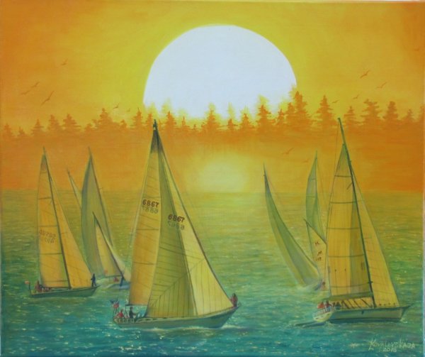 Регата живопись