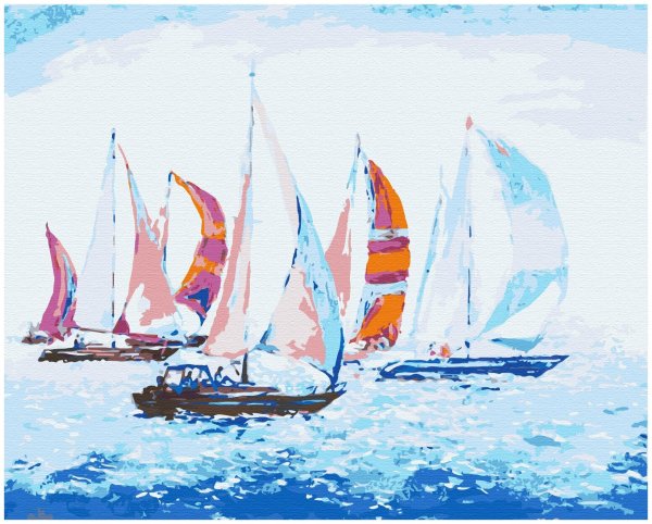 Парусная яхта вектор