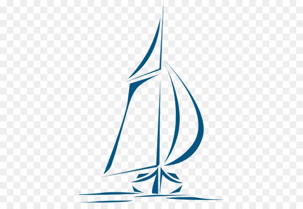 Парусная яхта вектор