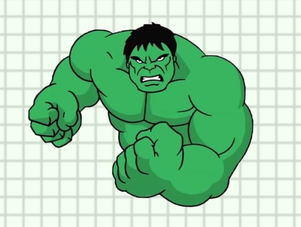 Раскраска Супергерои Марвел Халк