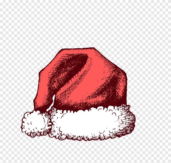 Колпак новогодний рисованный