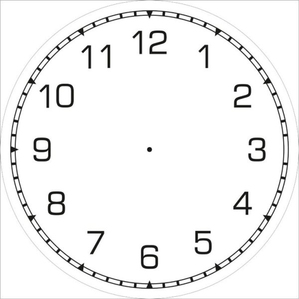 Циферблат часов для распечатки