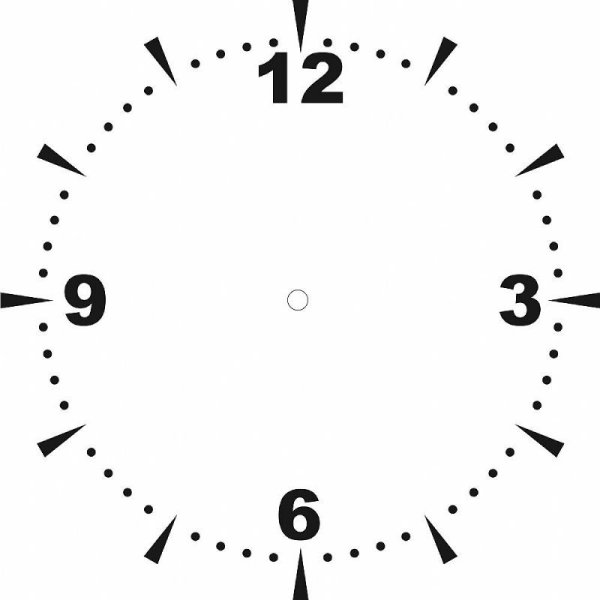 Циферблат часов без стрелок