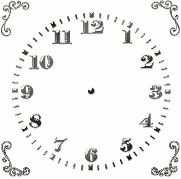 Циферблат механических часов без стрелок