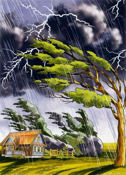 Пейзаж рисунок