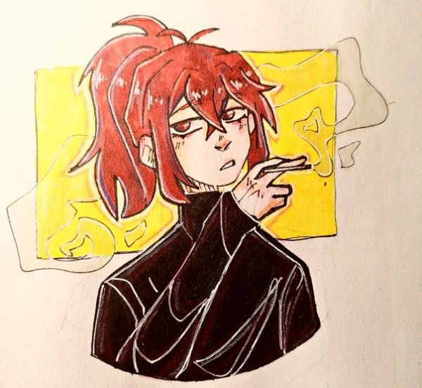 Дилюк в мультяшном стиле