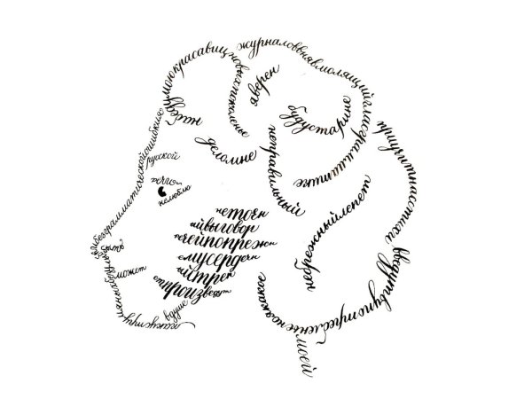 Пушкин портрет каллиграмма