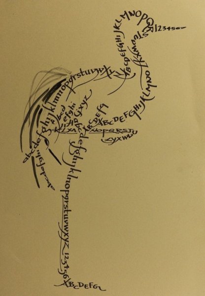 Шрифтовая композиция животные