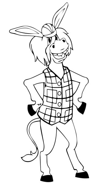 Осел из бременских музыкантов раскраска