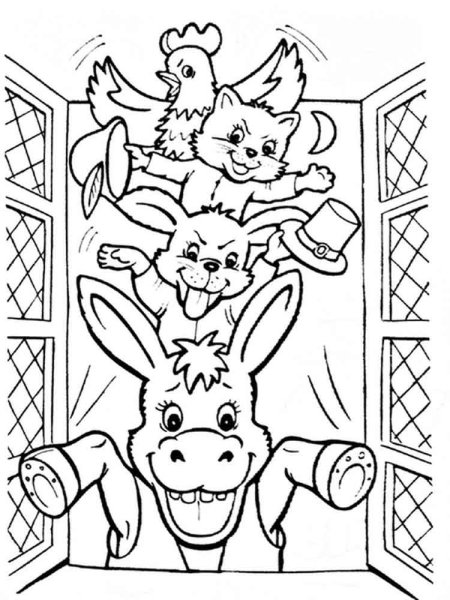 Рисунок по сказке Бременские музыканты