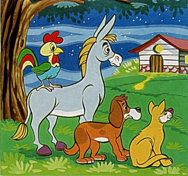 Рисунок к сказке Бременские музыканты