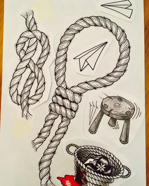 Петля эскиз тату