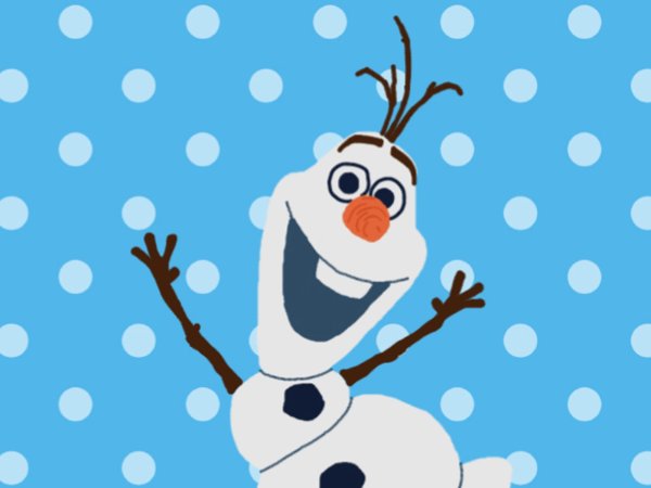 Снеговик Олаф контур