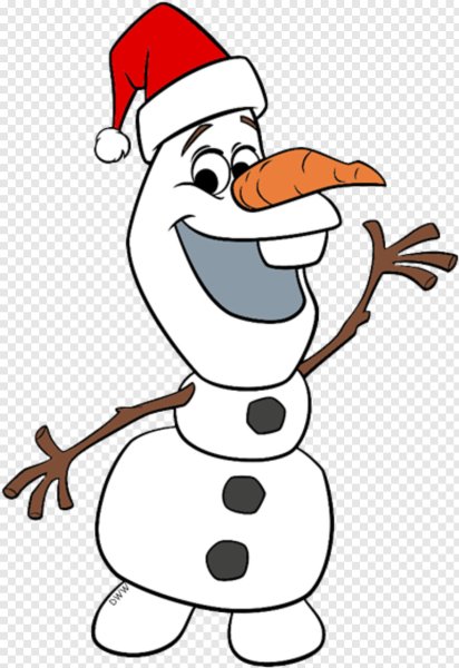 Олаф Снеговик акварелью