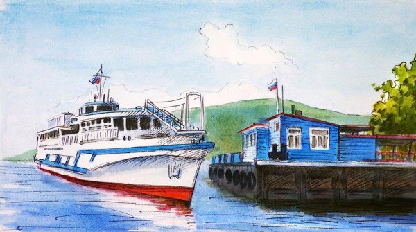 Катер мультяшный