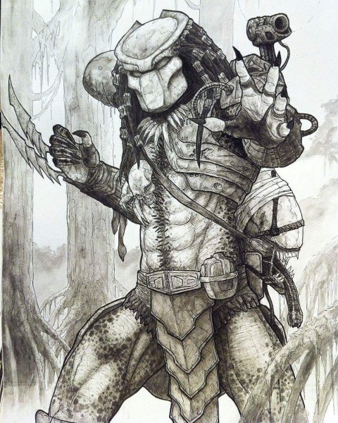 Хищник тату эскизы