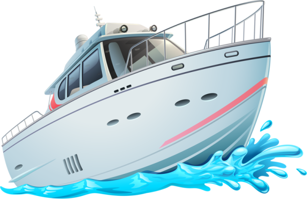 Пассажирский корабль на белом фоне