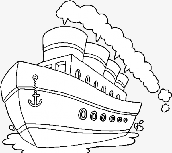 Пароход мультяшный