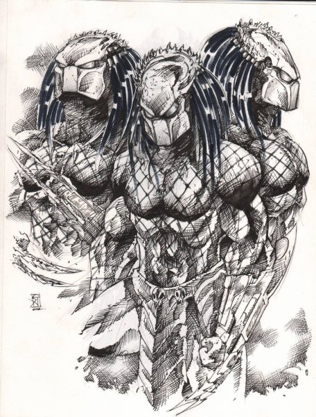 Чертеж шлема хищника