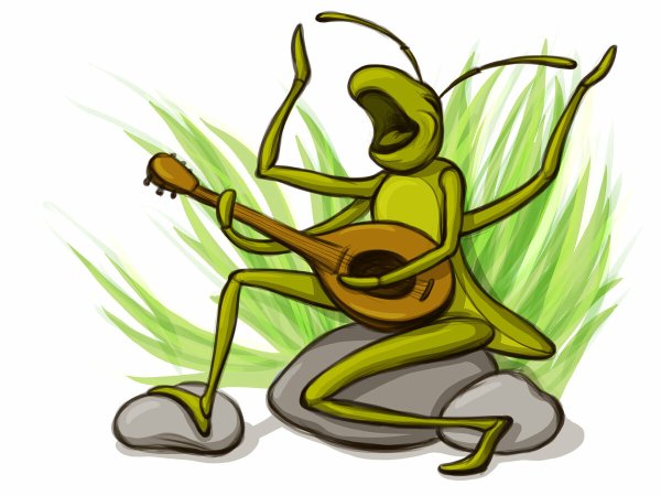 Кузнечики мультяшные