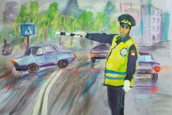 Рисунки ГИБДД на конкурс